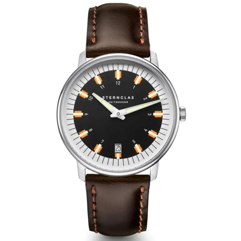 Sternglas S01-EG03-BR03 Men's Egor Black Dial Wristwatch sold by H.S. Johnson