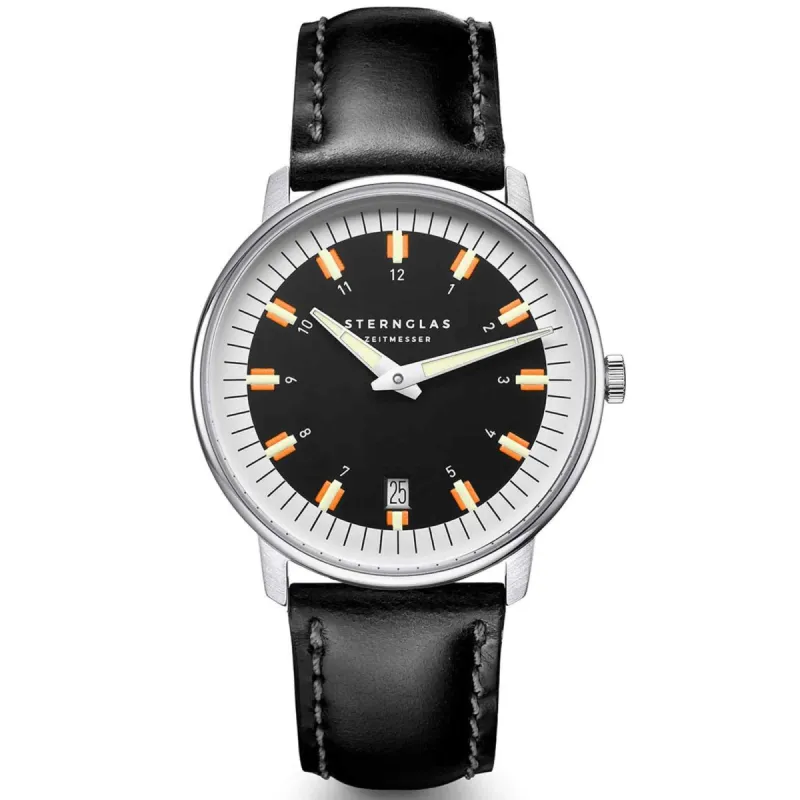 Sternglas S01-EG03-BR02 Men's Egor Black Dial Wristwatch sold by H.S. Johnson