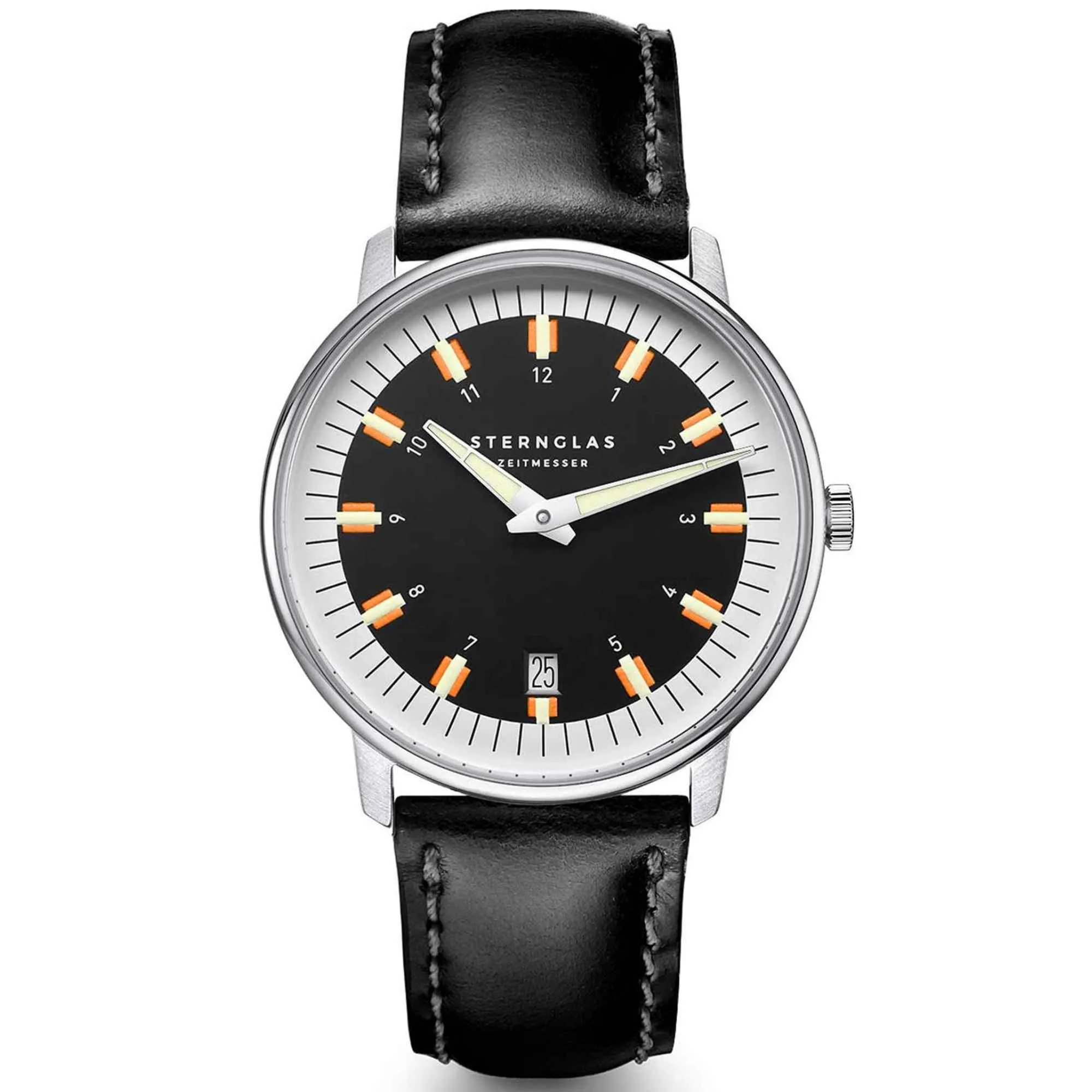 Sternglas S01-EG03-BR02 Men's Egor Black Dial Wristwatch sold by H.S. Johnson