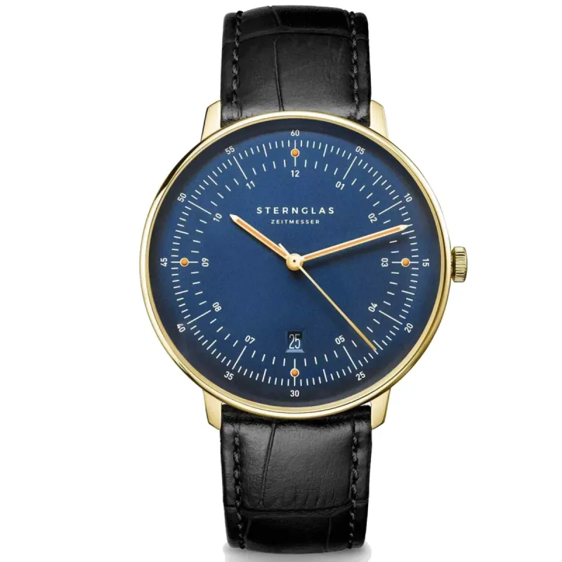 Sternglas S01-HHM07-HE03 Men's Hamburg Edition Blue Dial Wristwatch sold by H.S. Johnson