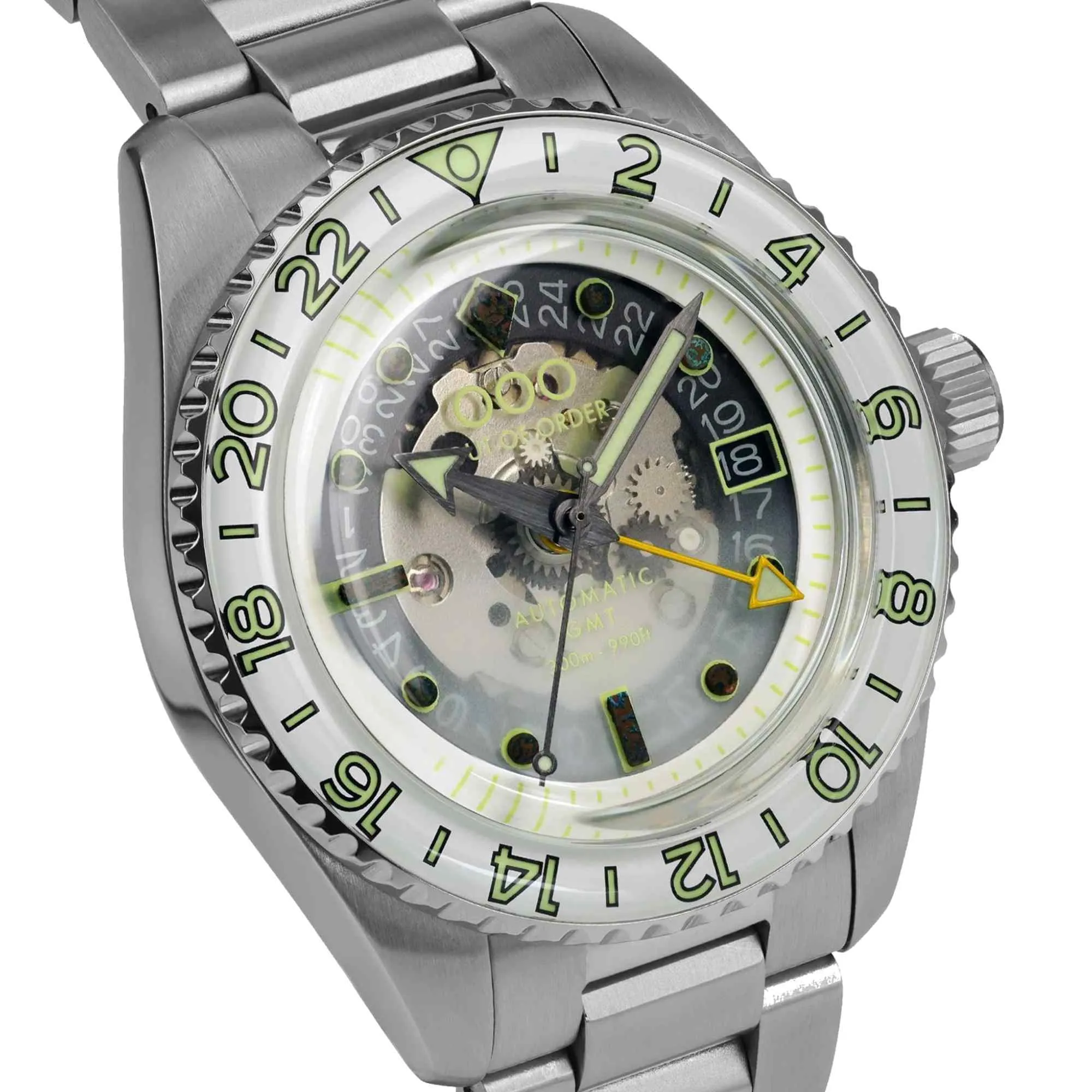 Out Of Order 001-25.BAND.GT Men's Gin & Tonic GMT Automatic Wristwatch sold by H.S. Johnson product image thumbnail 3