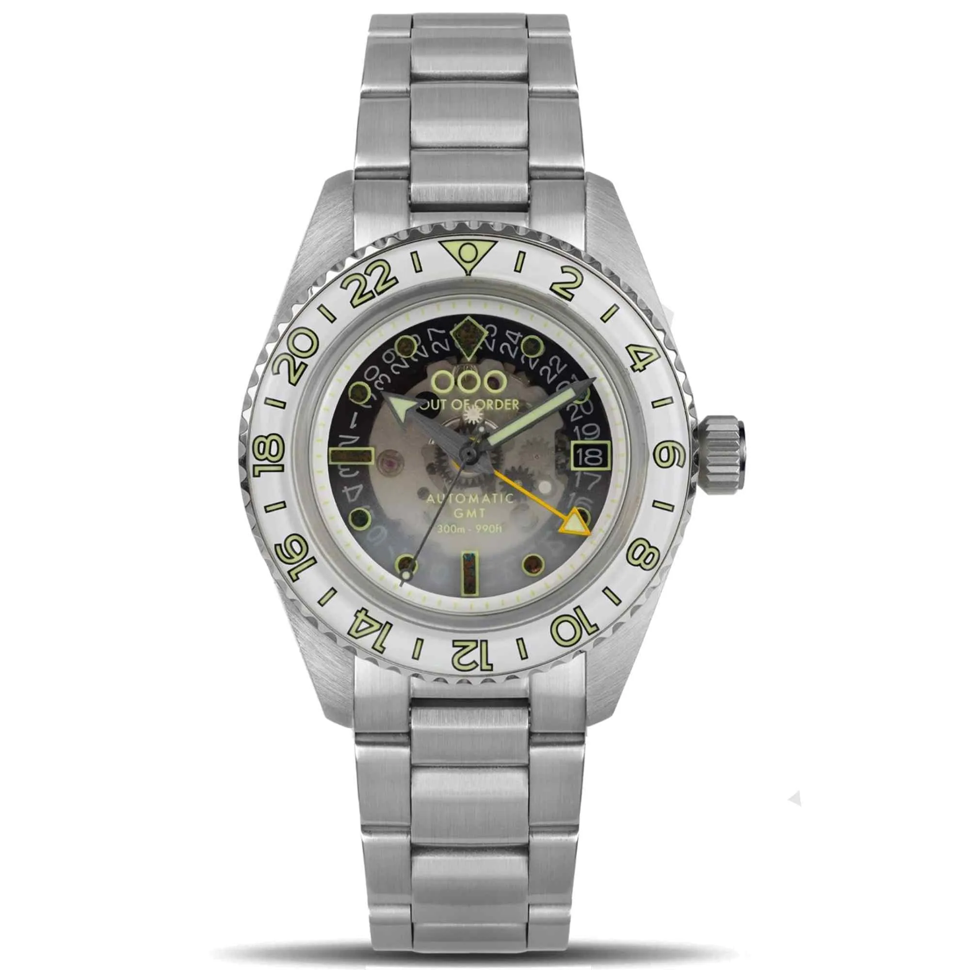 Out Of Order 001-25.BAND.GT Men's Gin & Tonic GMT Automatic Wristwatch sold by H.S. Johnson