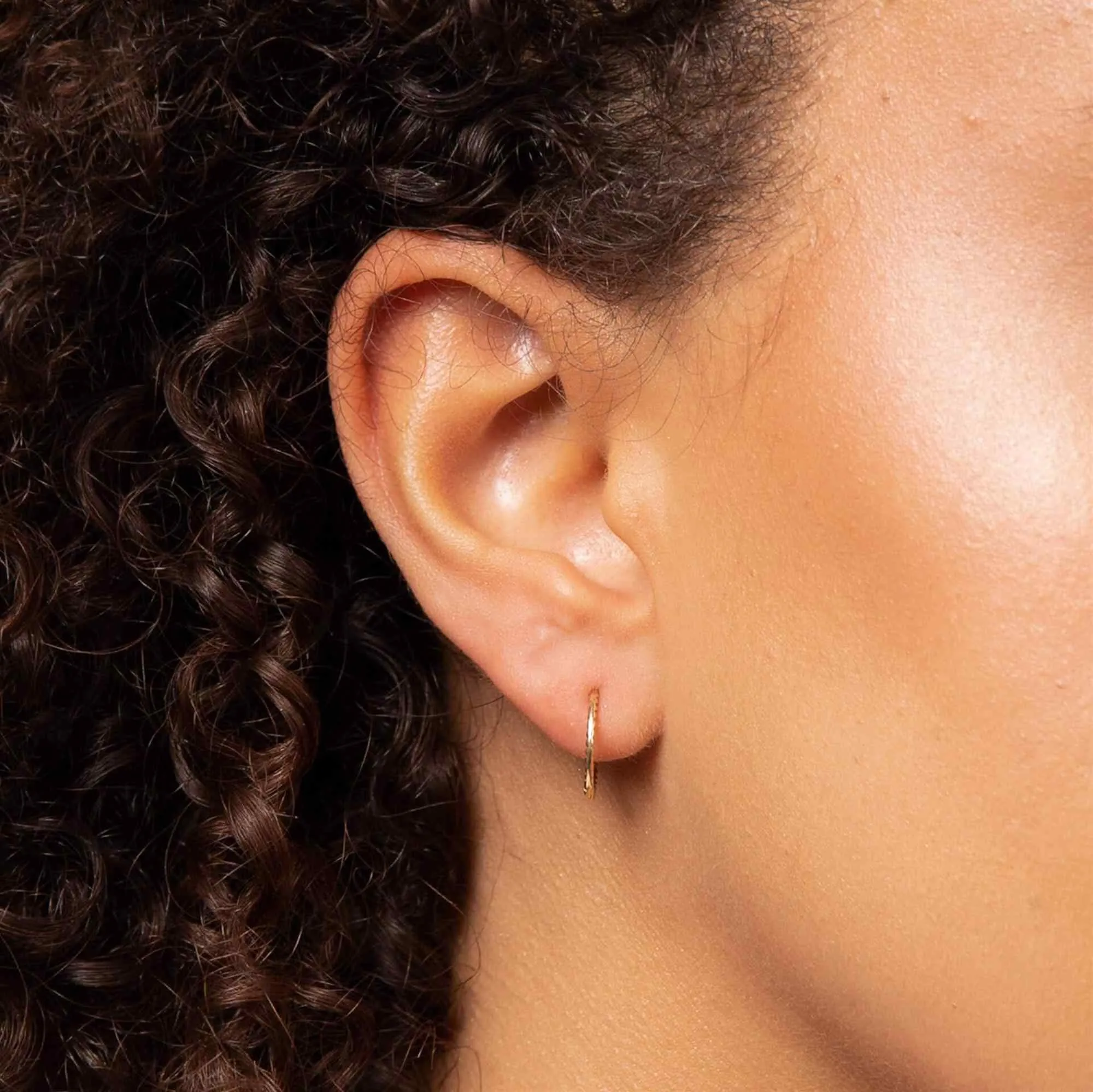 Elements Gold GE1000 Rope Effect Hoop Earrings sold by H.S. Johnson product image thumbnail 2