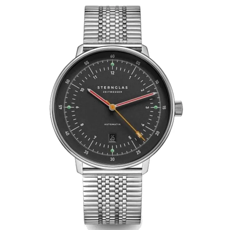 Sternglas S02-HH39-ME08 Men's Hamburg Neugraphite Automatic Wristwatch sold by H.S. Johnson