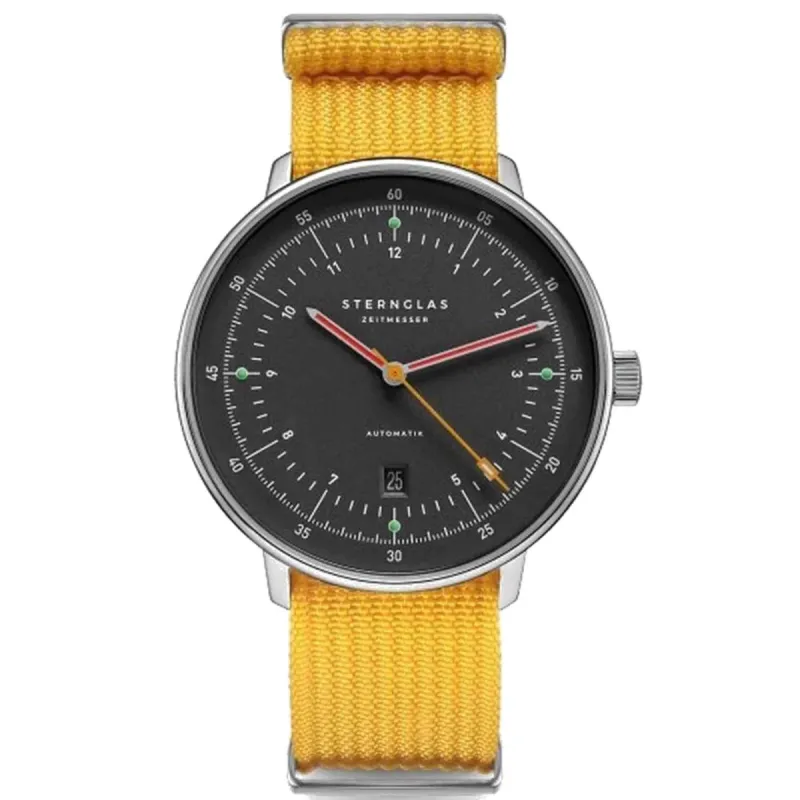 Sternglas S02-HH39-FI02 Men's Hamburg Neugraphite Automatic Wristwatch sold by H.S. Johnson