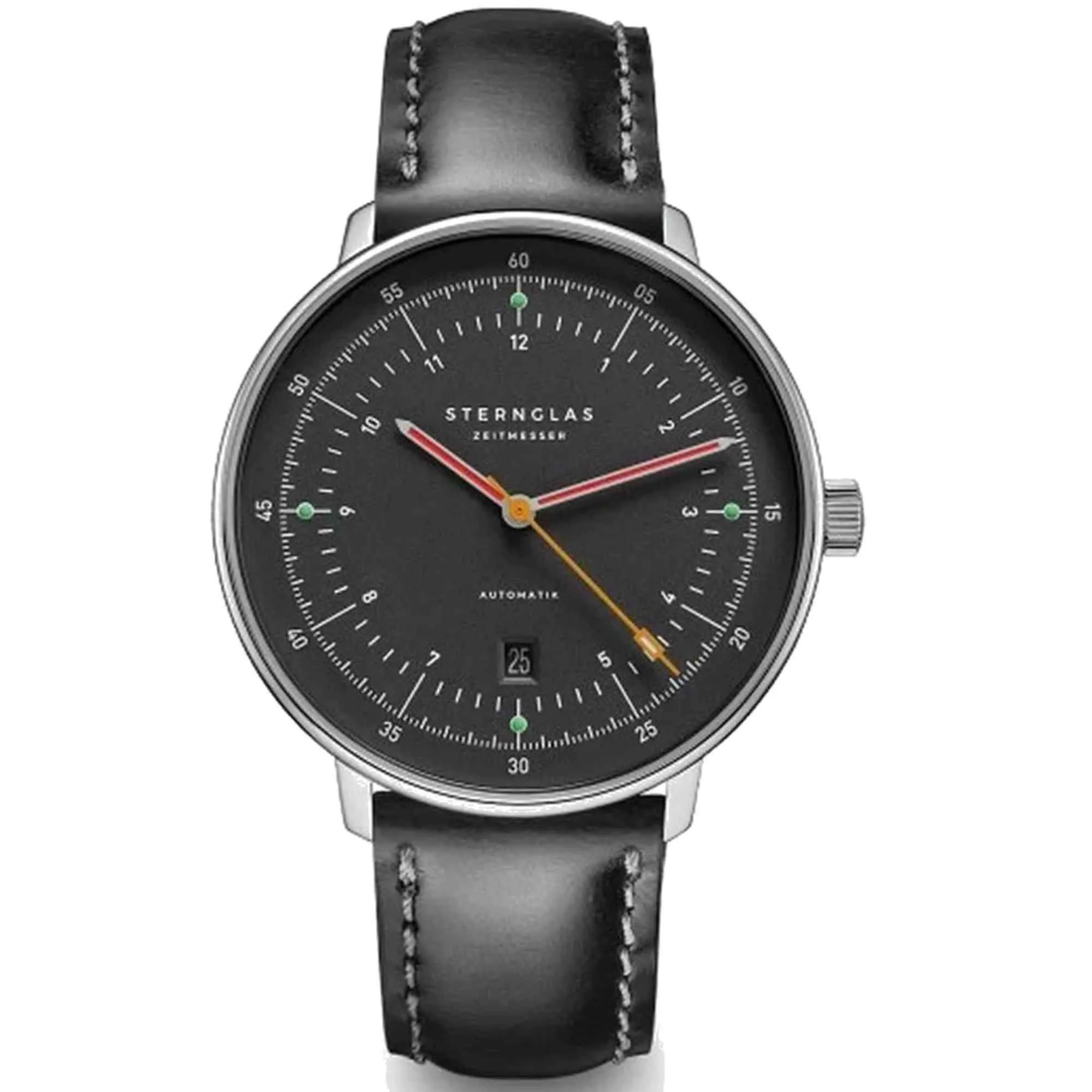 Sternglas S02-HH39-BR02 Men's Hamburg Neugraphite Automatic Wristwatch sold by H.S. Johnson