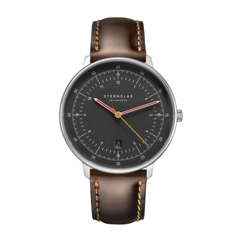Sternglas S01-HH39-BR03 Men's Hamburg Neugraphite Wristwatch sold by H.S. Johnson