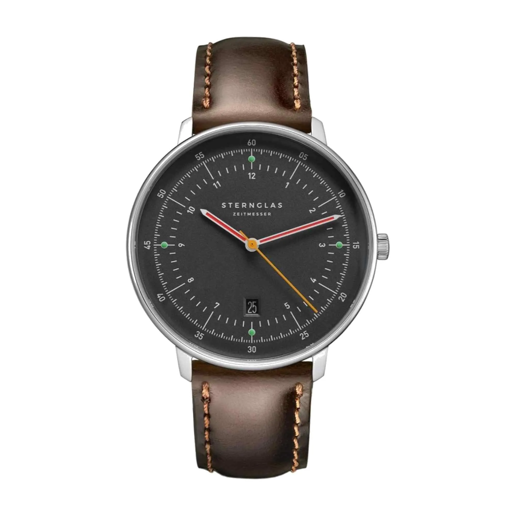 Sternglas S01-HH39-BR03 Men's Hamburg Neugraphite Watch sold by H.S. Johnson