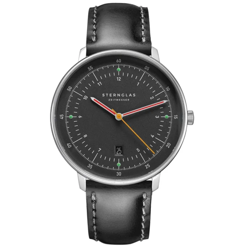 Sternglas S01-HH39-BR02 Men's Hamburg Neugraphite Wristwatch sold by H.S. Johnson