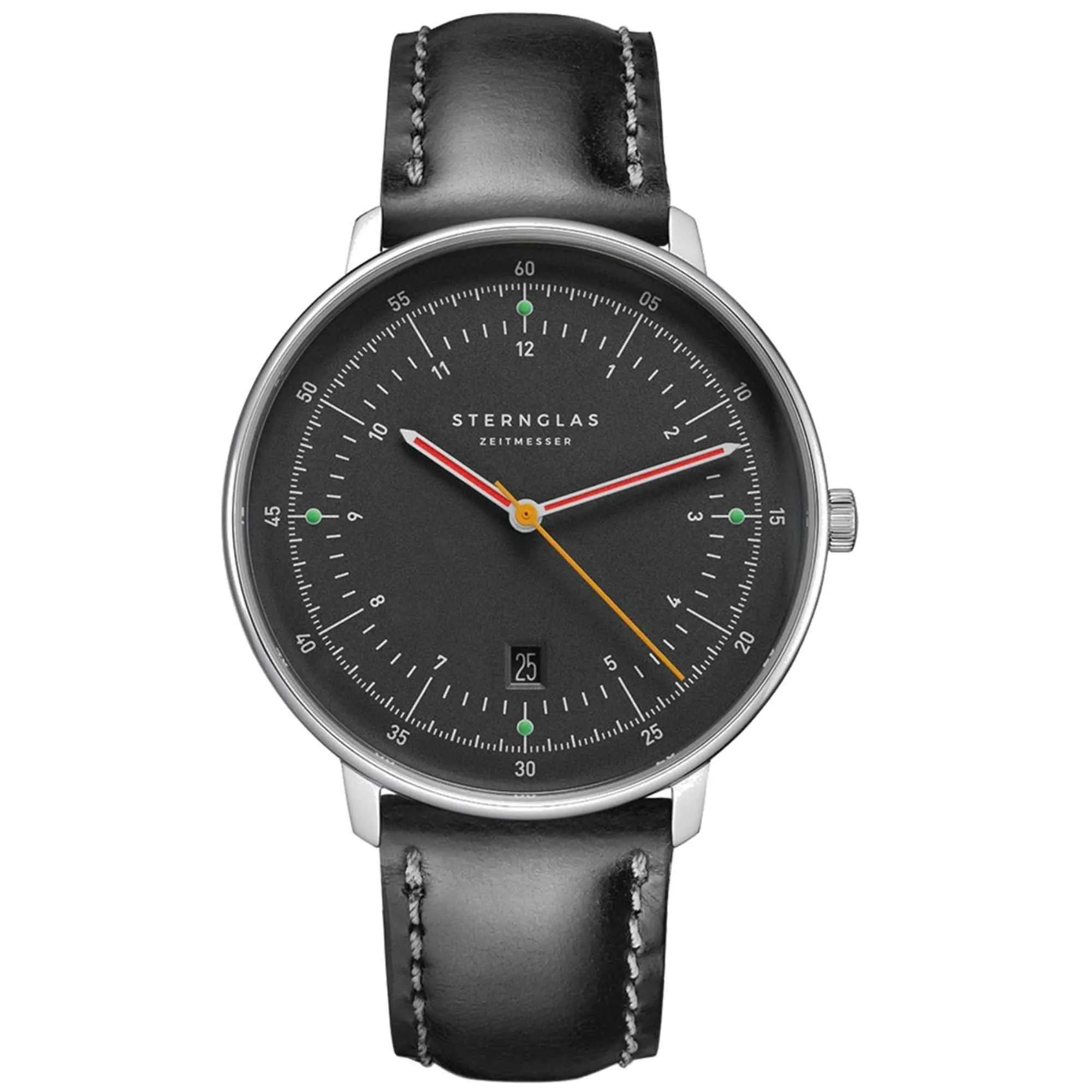 Sternglas S01-HH39-BR02 Men's Hamburg Neugraphite Watch sold by H.S. Johnson