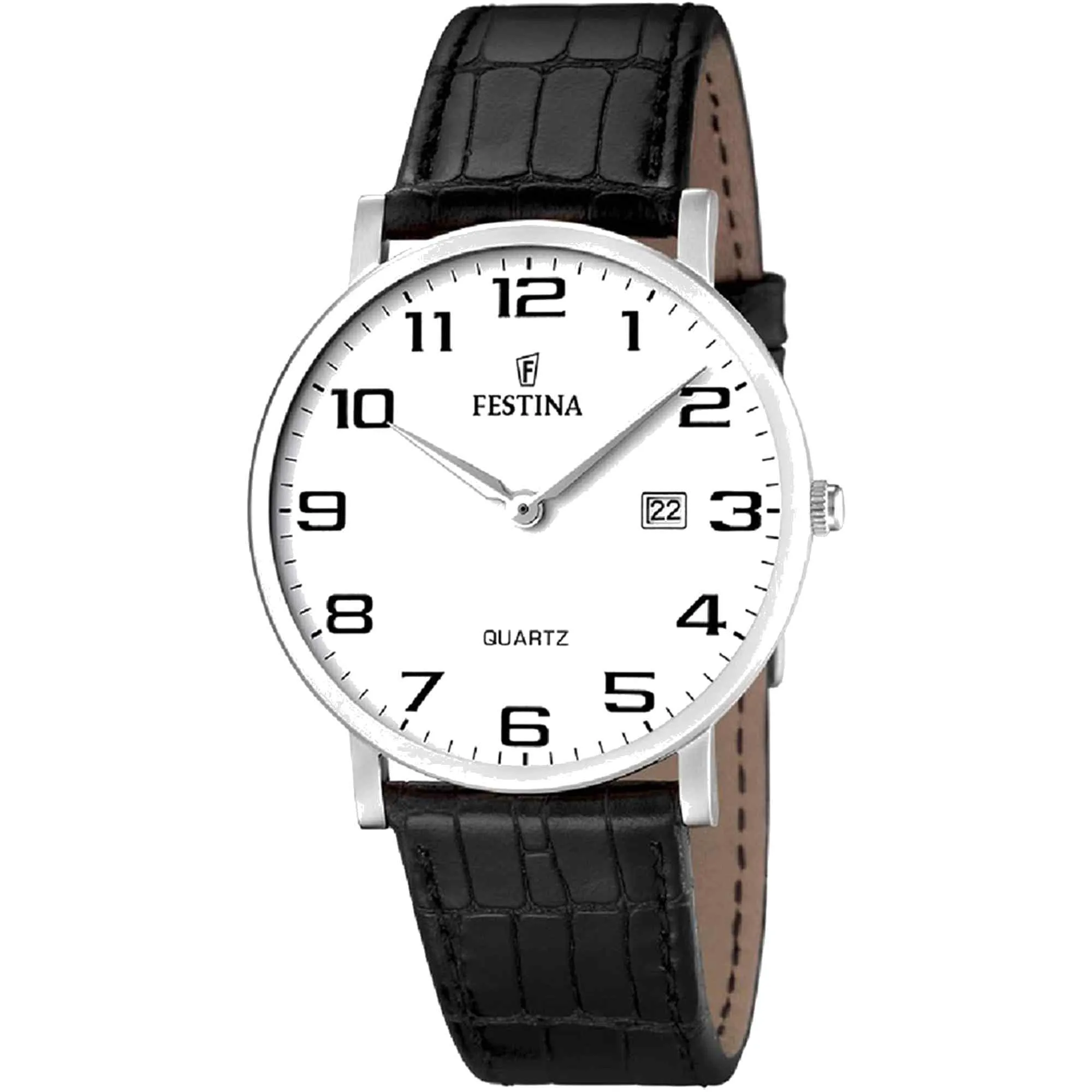Festina F16476/1 Men's Classic White Dial Wristwatch sold by H.S. Johnson