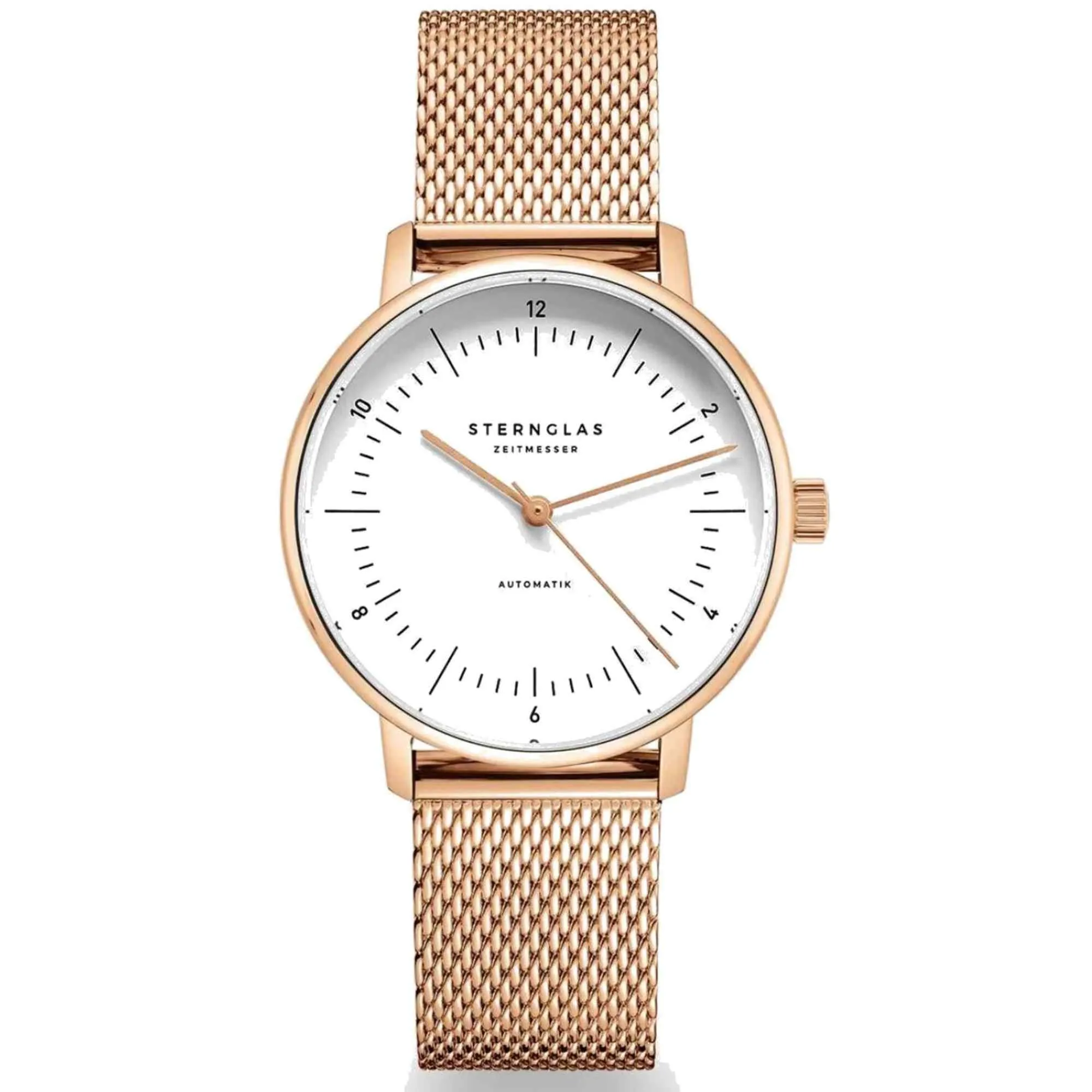 Sternglas S02-ND13-MI09 Women's Naos XS Rose Gold Mesh Strap Wristwatch sold by H.S. Johnson