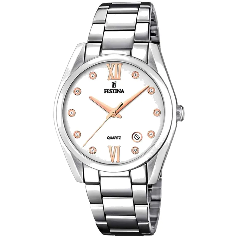 Festina F16790/A Women's Boyfriend Silver Dial Watch sold by H.S. Johnson