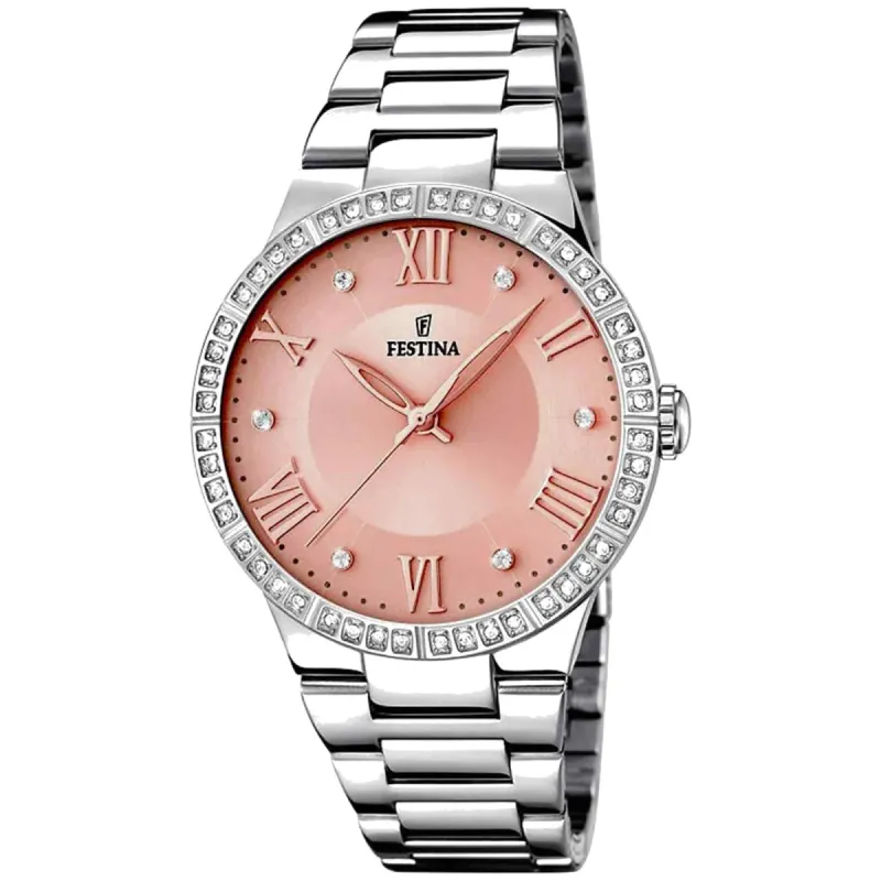 Festina F16719/3 Women's Boyfriend Pink Dial Watch sold by H.S. Johnson