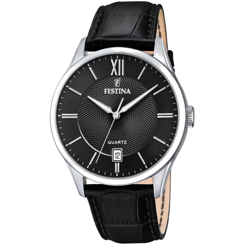 Festina F20426/3 Men's Classic Black Dial Wristwatch sold by H.S. Johnson