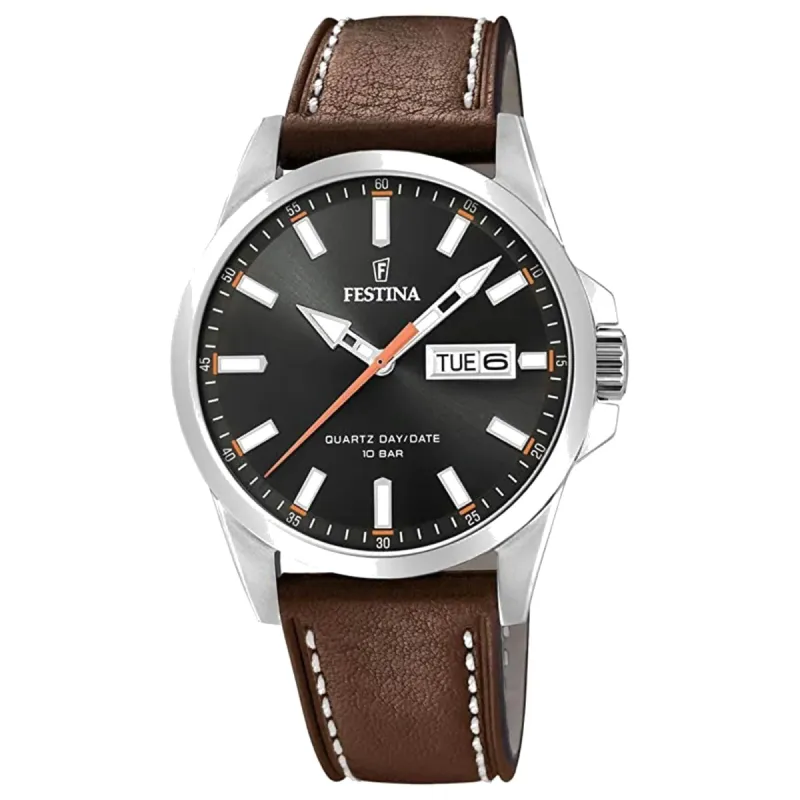 Festina F20358/2 Men's Classic Black Dial Wristwatch sold by H.S. Johnson