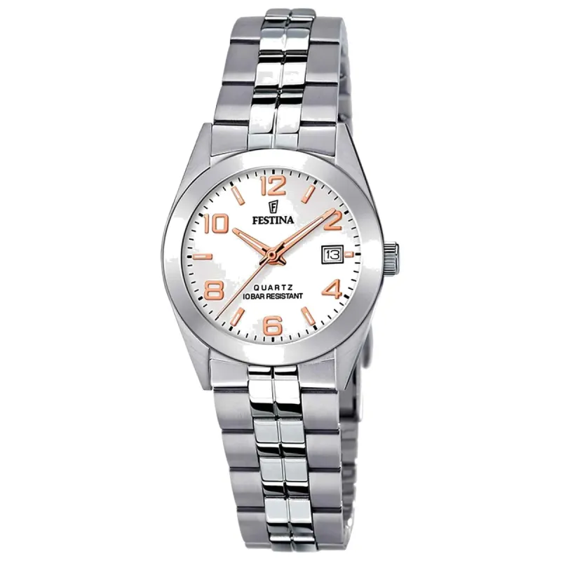 Festina F20438/4 Women's Classic Silver Dial Watch sold by H.S. Johnson