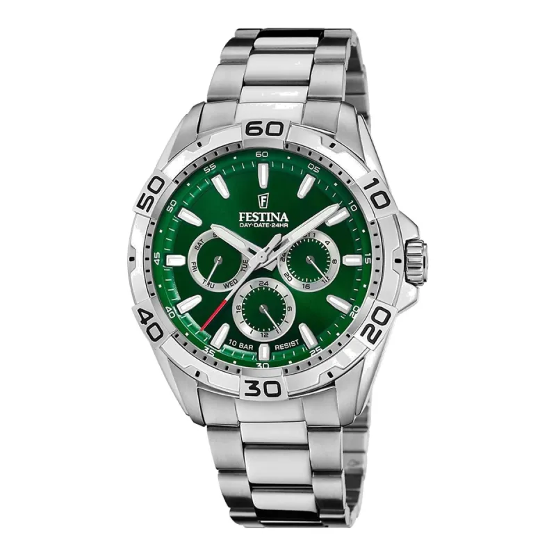 Festina F20623/3 Men's Green Dial Multi-Function Wristwatch sold by H.S. Johnson