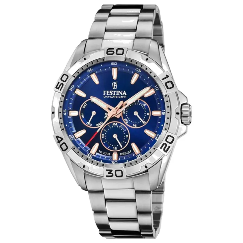 Festina F20623/2 Men's Blue Dial Multi-Function Wristwatch sold by H.S. Johnson