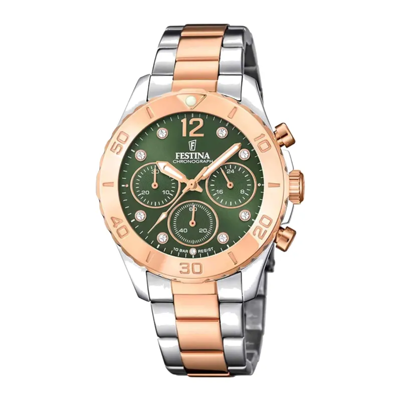 Festina F20605/2 Women's Boyfriend Green Dial Watch sold by H.S. Johnson