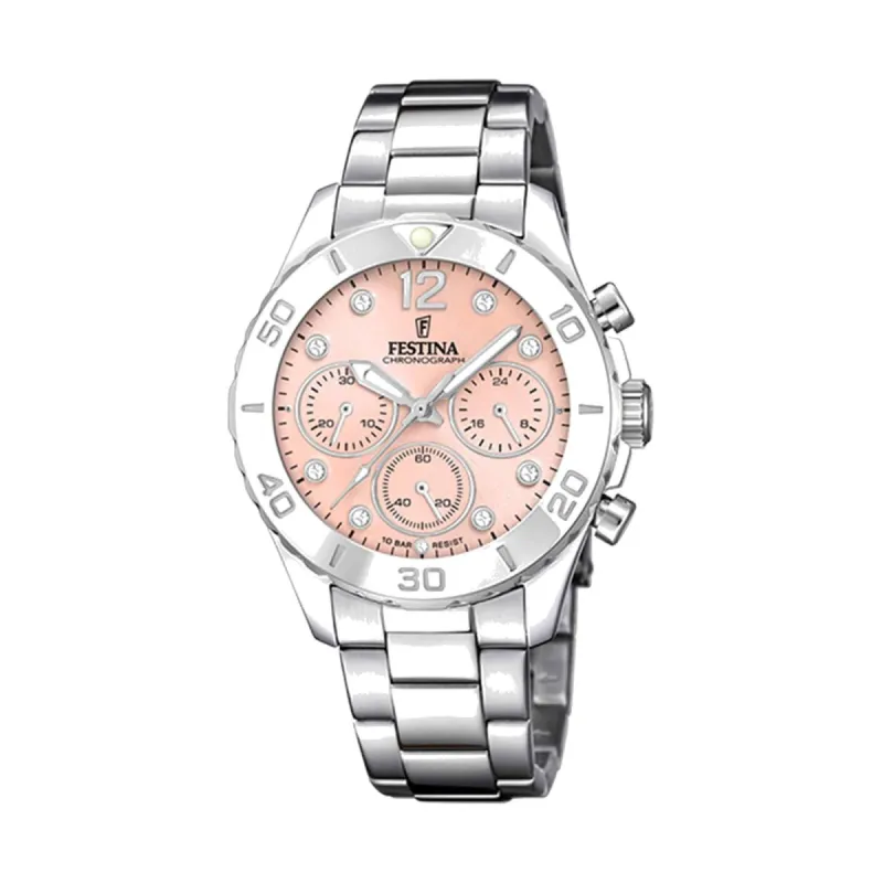 Festina F20603/7 Women's Boyfriend Pink Dial Wristwatch sold by H.S. Johnson