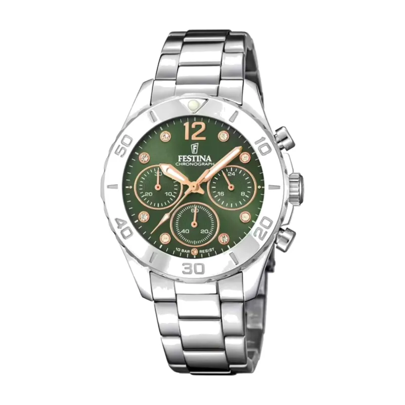 Festina F20603/5 Women's Boyfriend Green Dial Watch sold by H.S. Johnson