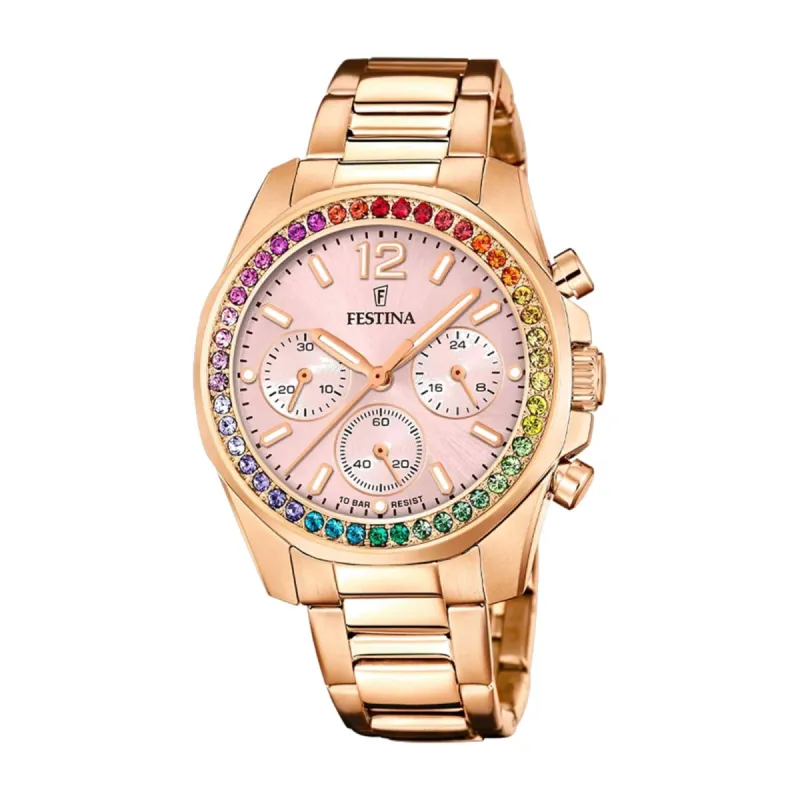 Festina F20639/4 Women's Rainbow Steel Bracelet Wristwatch sold by H.S. Johnson