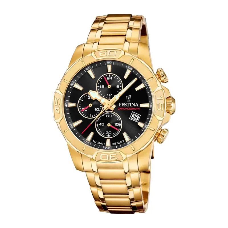 Festina F20705/4 Men's Black Timeless Chronograph Wristwatch sold by H.S. Johnson