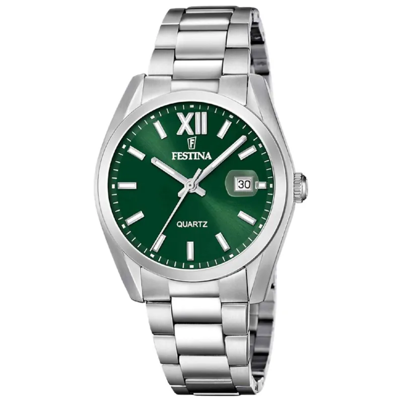Festina F20707/8 Men's Green Classic Wristwatch sold by H.S. Johnson