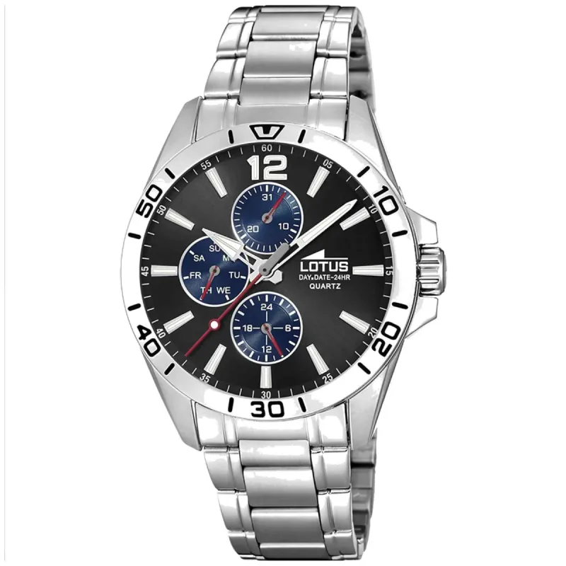 Lotus L18812/2 Men's Black Dial Day Date Watch sold by H.S. Johnson