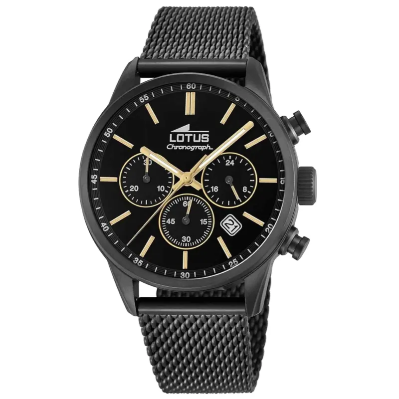 Lotus L18700/2 Men's Black Dial Chronograph Watch sold by H.S. Johnson