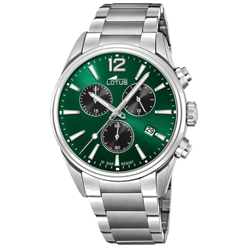 Lotus L18690/4 Men's Green Dial Chronograph Wristwatch sold by H.S. Johnson