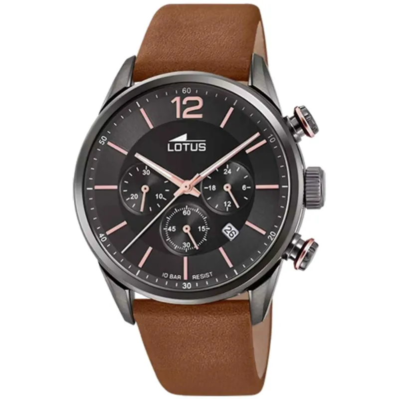 Lotus L18687/2 Men's Black Dial Chronograph Watch sold by H.S. Johnson