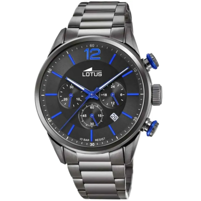 Lotus L18686/3 Men's Black Dial Chronograph Watch made by H.S. Johnson