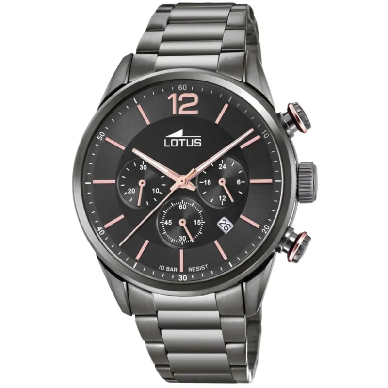 Lotus L18686/2 Men's Black Dial Chronograph Watch sold by H.S. Johnson