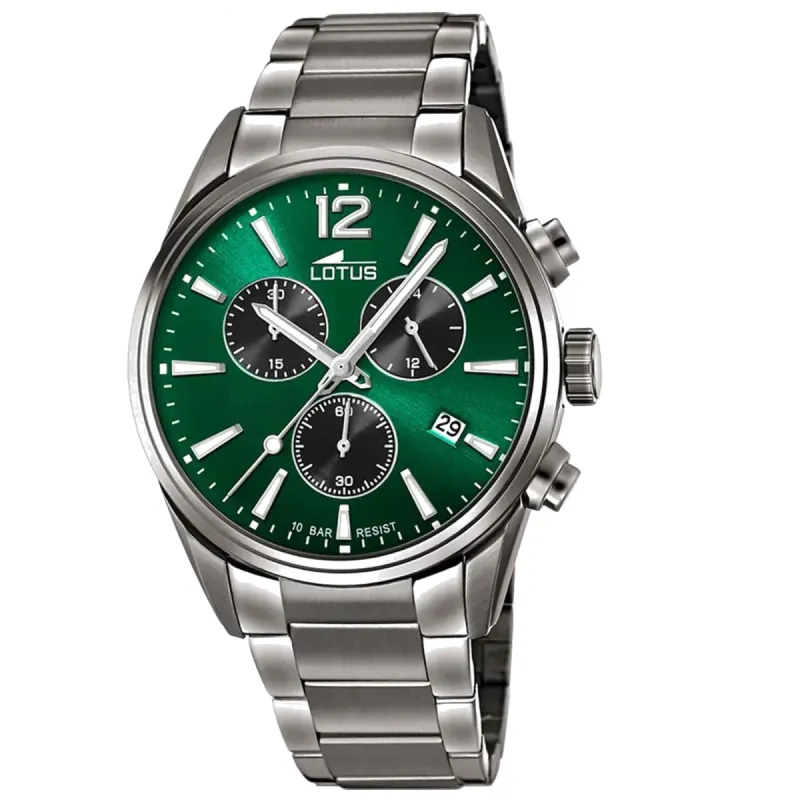 Lotus L18682/4 Men's Green Dial Chronograph Watch sold by H.S. Johnson