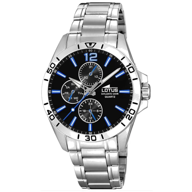 Lotus L18812/4 Men's Black Dial Day Date Watch sold by H.S. Johnson