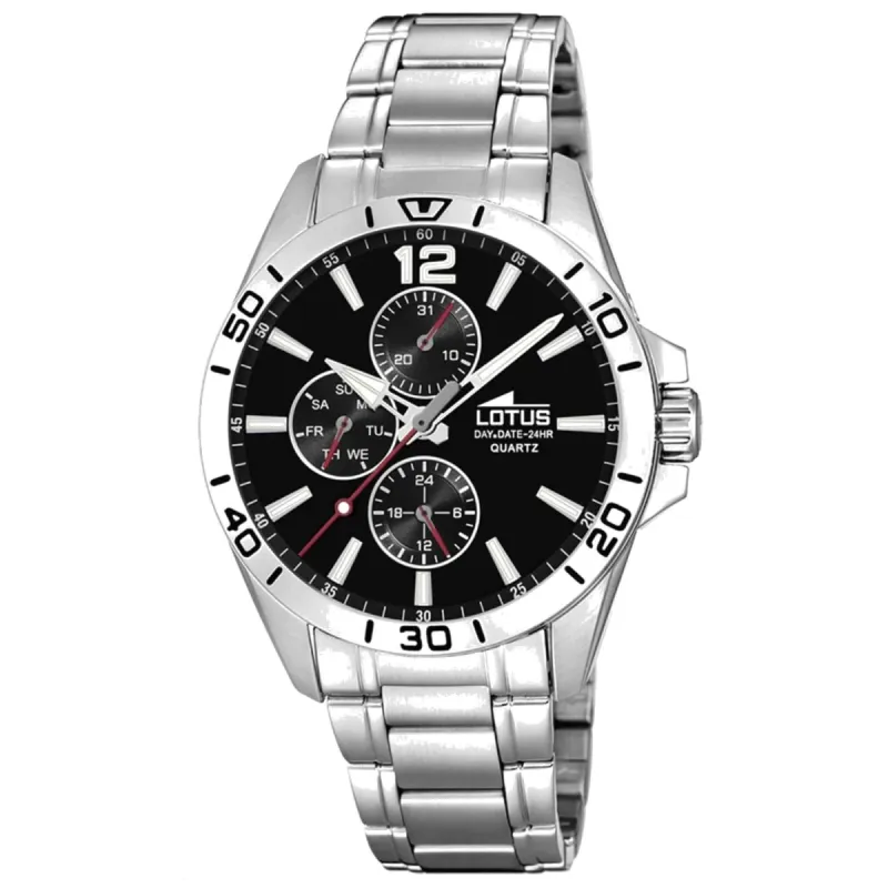 Lotus L18812/3 Men's Black Dial Day Date Watch sold by H.S. Johnson