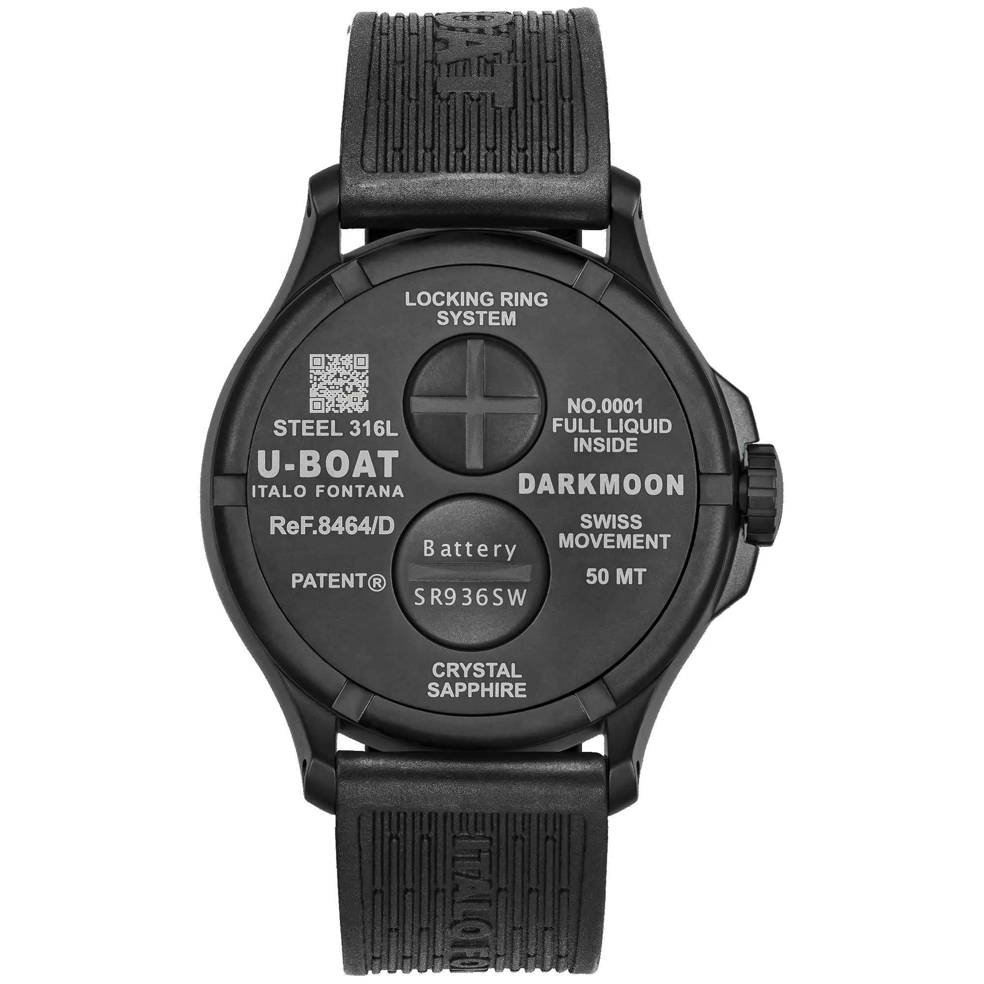 U-Boat 8464/D Darkmoon 44mm Black PVD Watch sold by H.S. Johnson product image thumbnail 2