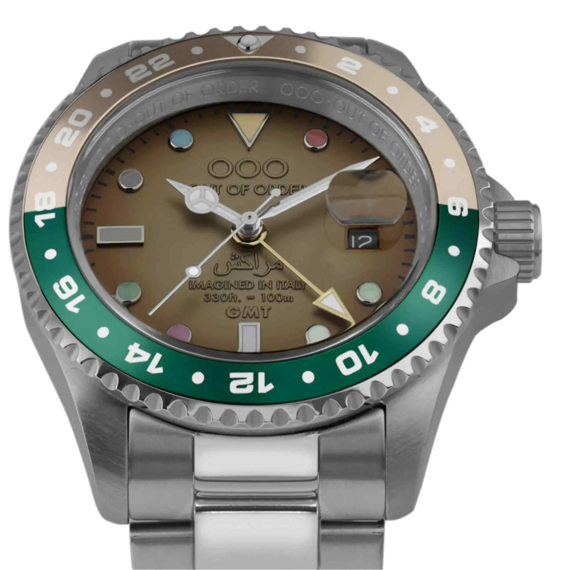 Out Of Order 001-19.MA.SS Men's Marakesh Ultra Brushed GMT Wristwatch sold by H.S. Johnson product image thumbnail 4