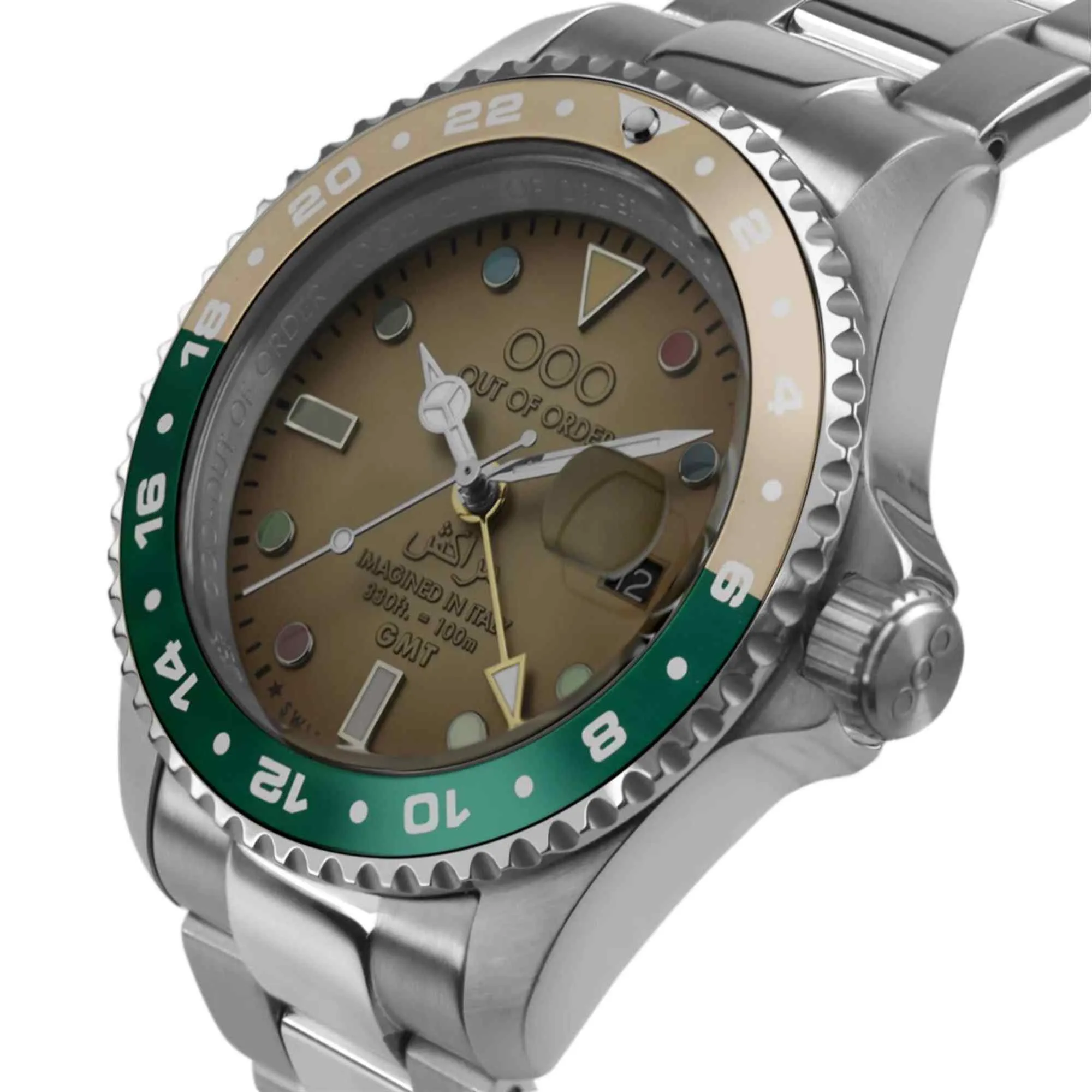 Out Of Order 001-19.MA.SS Men's Marakesh Ultra Brushed GMT Wristwatch sold by H.S. Johnson product image thumbnail 5