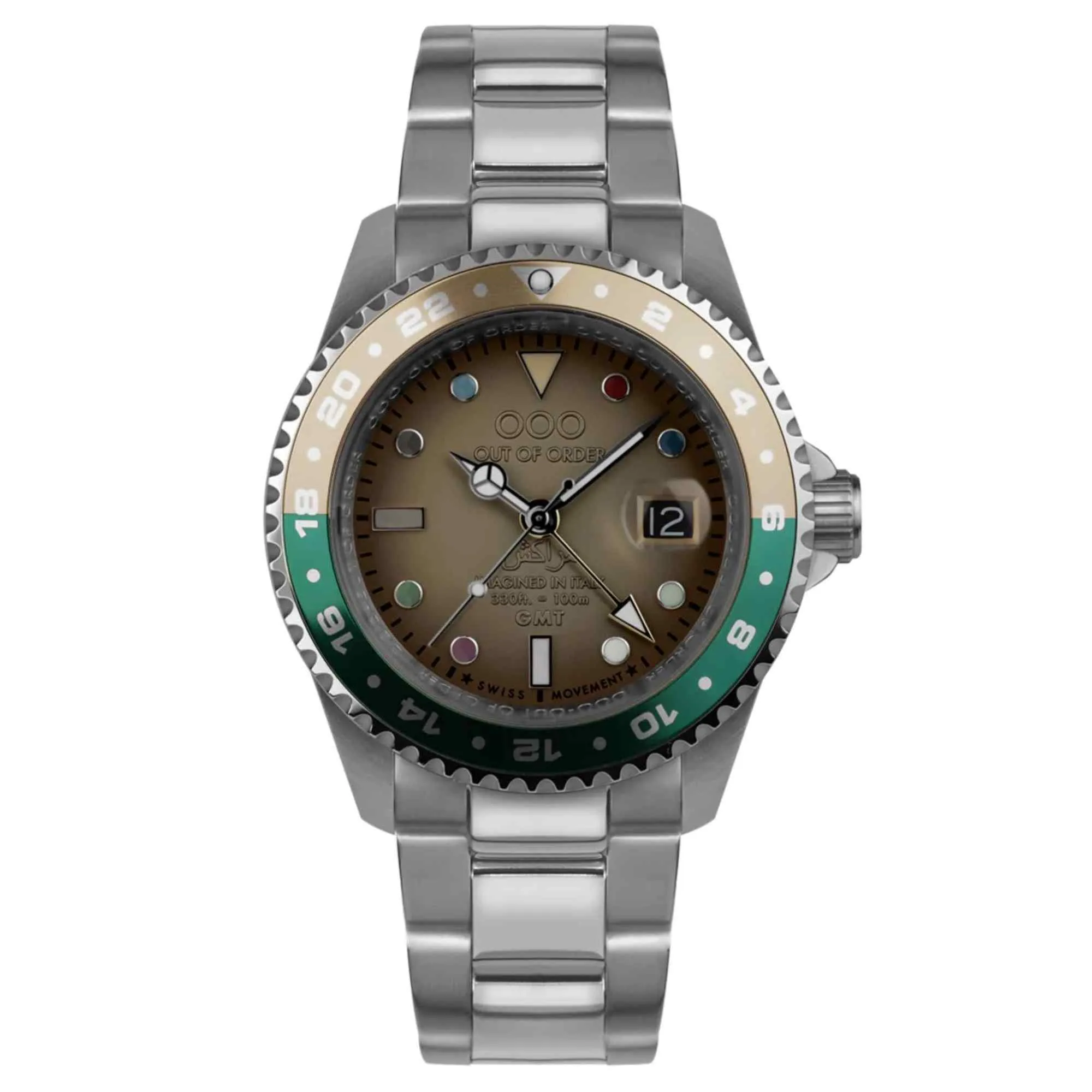Out Of Order 001-19.MA.SS Men's Marakesh Ultra Brushed GMT Wristwatch sold by H.S. Johnson