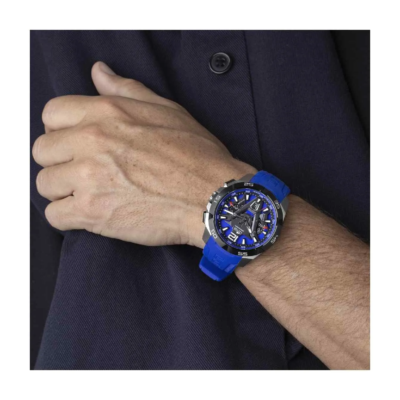 Lotus L18944/4 Men's Vortex Blue Rubber Chronograph Watch sold by H.S. Johnson product image thumbnail 2