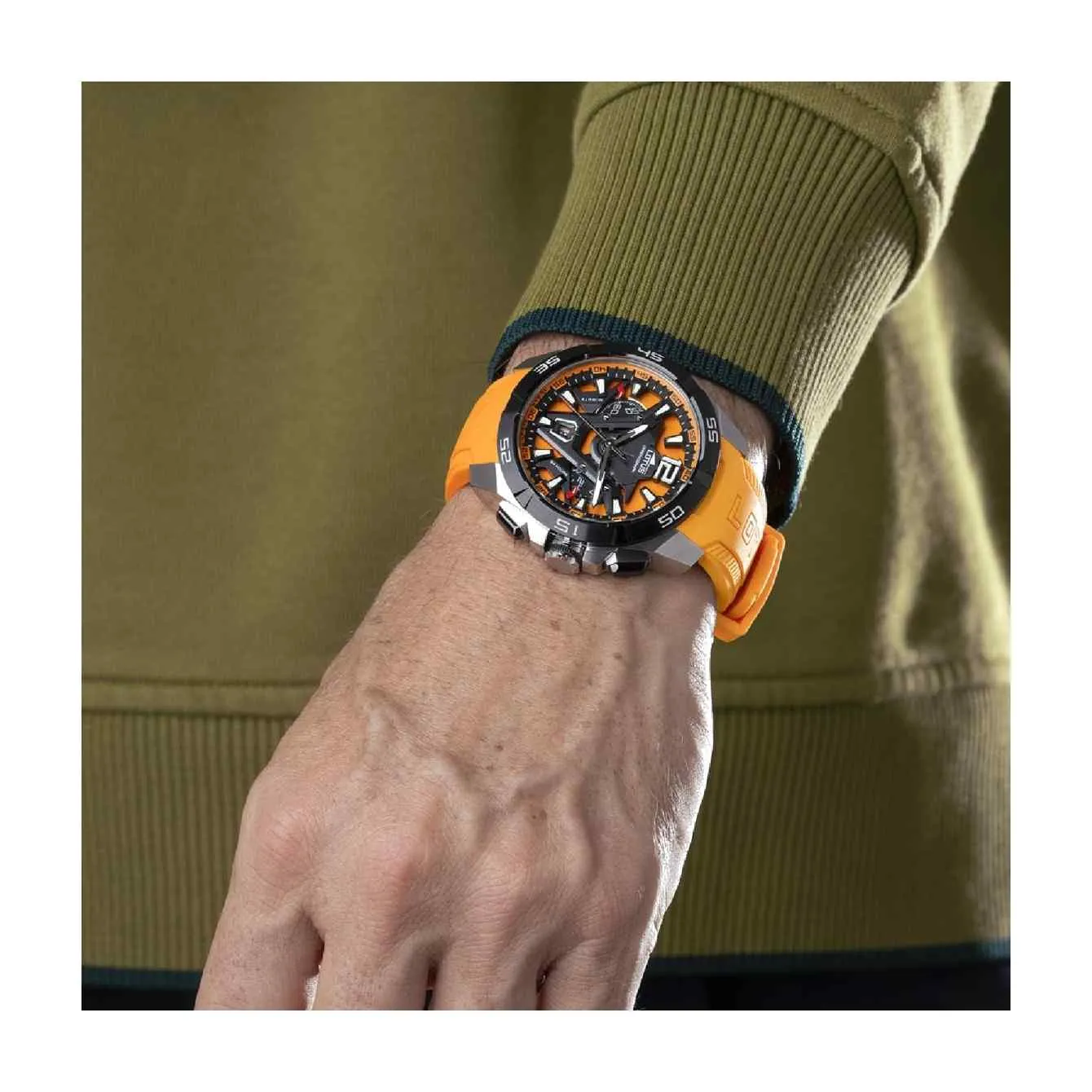 Lotus L18944/3 Men's Vortex Orange Rubber Chronograph Watch sold by H.S. Johnson product image thumbnail 2