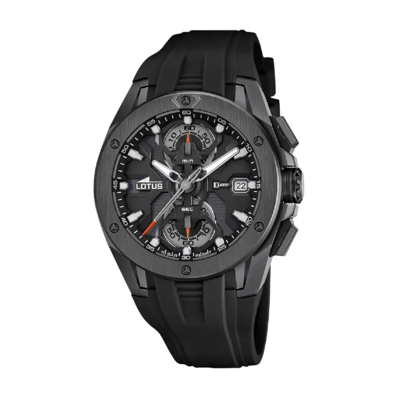 Lotus L18943/6 Men's Vortex Black Dial Chronograph Wristwatch sold by H.S. Johnson