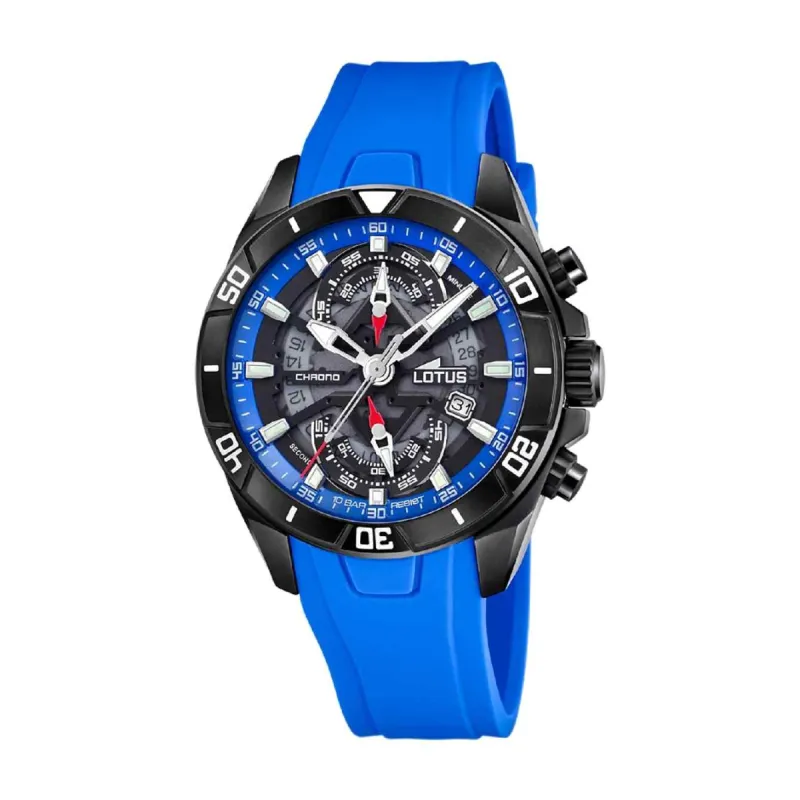 Lotus L18945/2 Men's Vortex Blue Rubber Chronograph Watch sold by H.S. Johnson