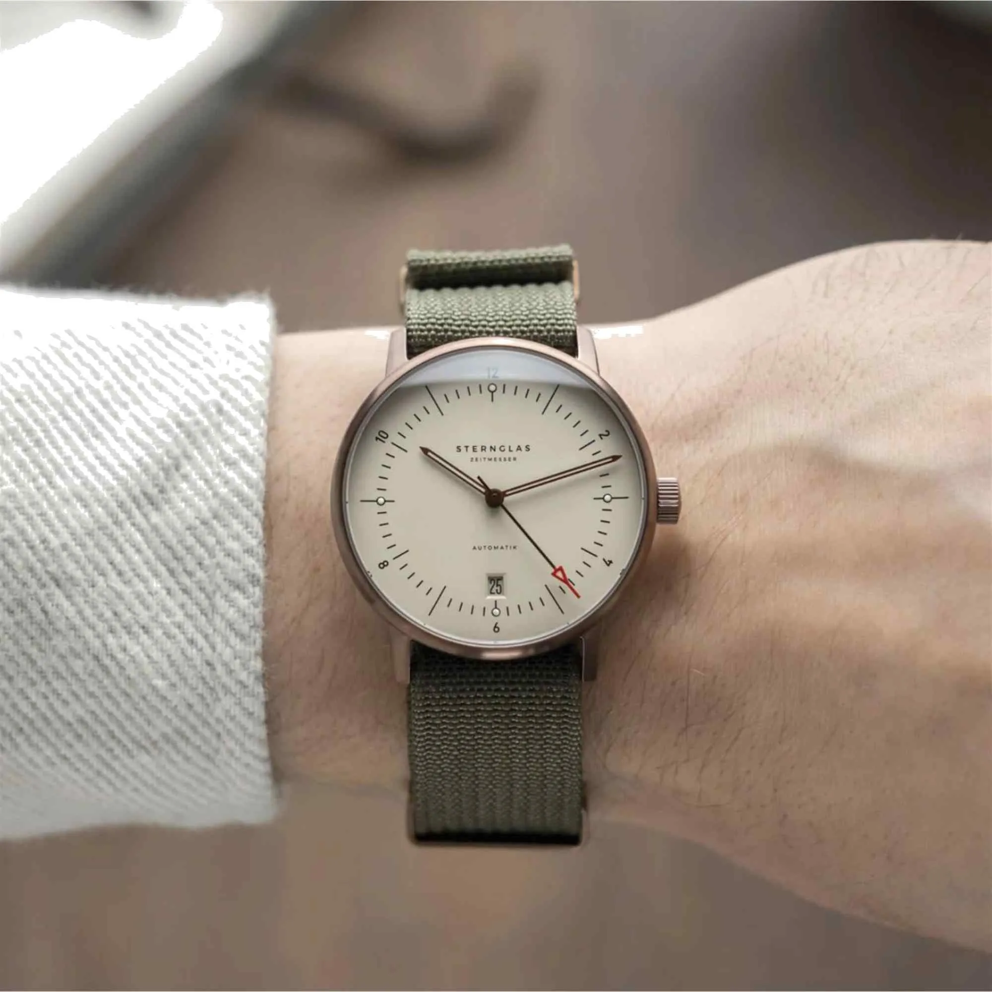 Sternglas S02-NA42-FI05 Men's Naos Automatik Alabaster Bronze Watch sold by H.S. Johnson product image thumbnail 2