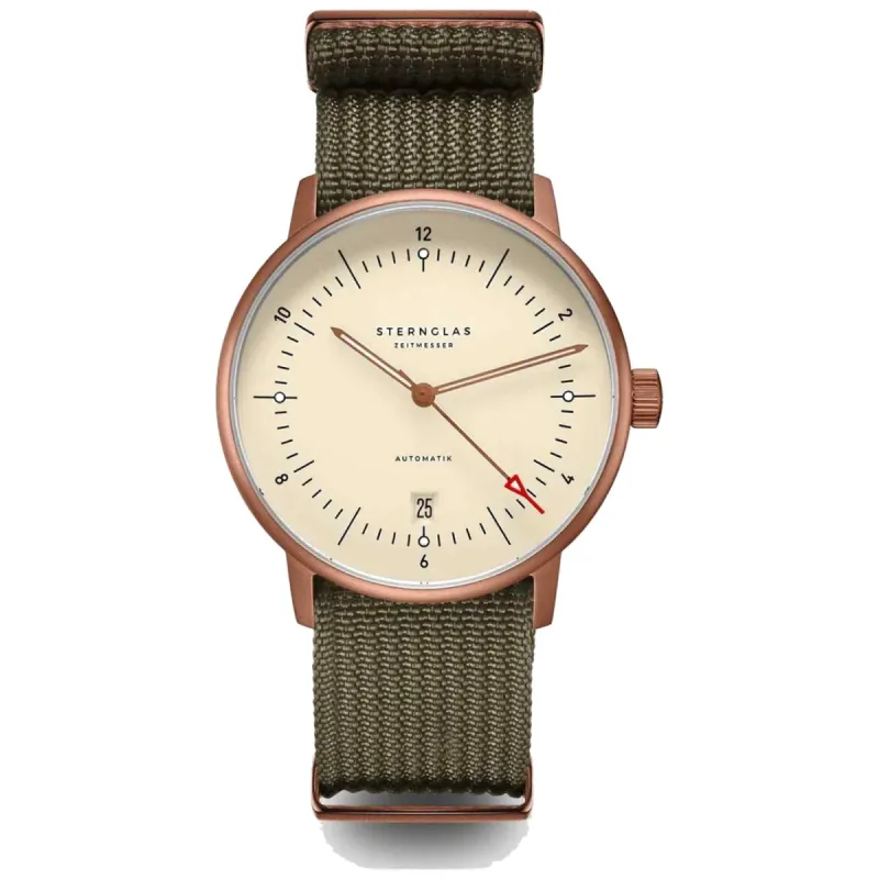 Sternglas S02-NA42-FI05 Men's Naos Automatik Alabaster Bronze Wristwatch sold by H.S. Johnson