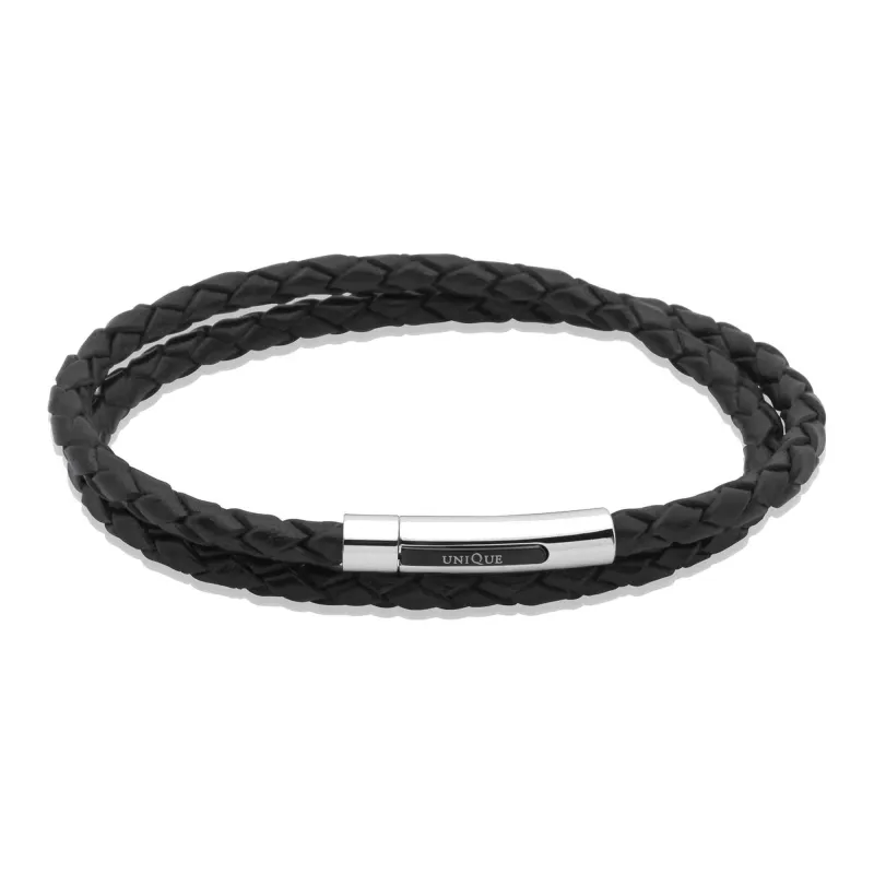 Unique & Co B171BL/21CM Men's Leather Bracelet sold by H.S. Johnson
