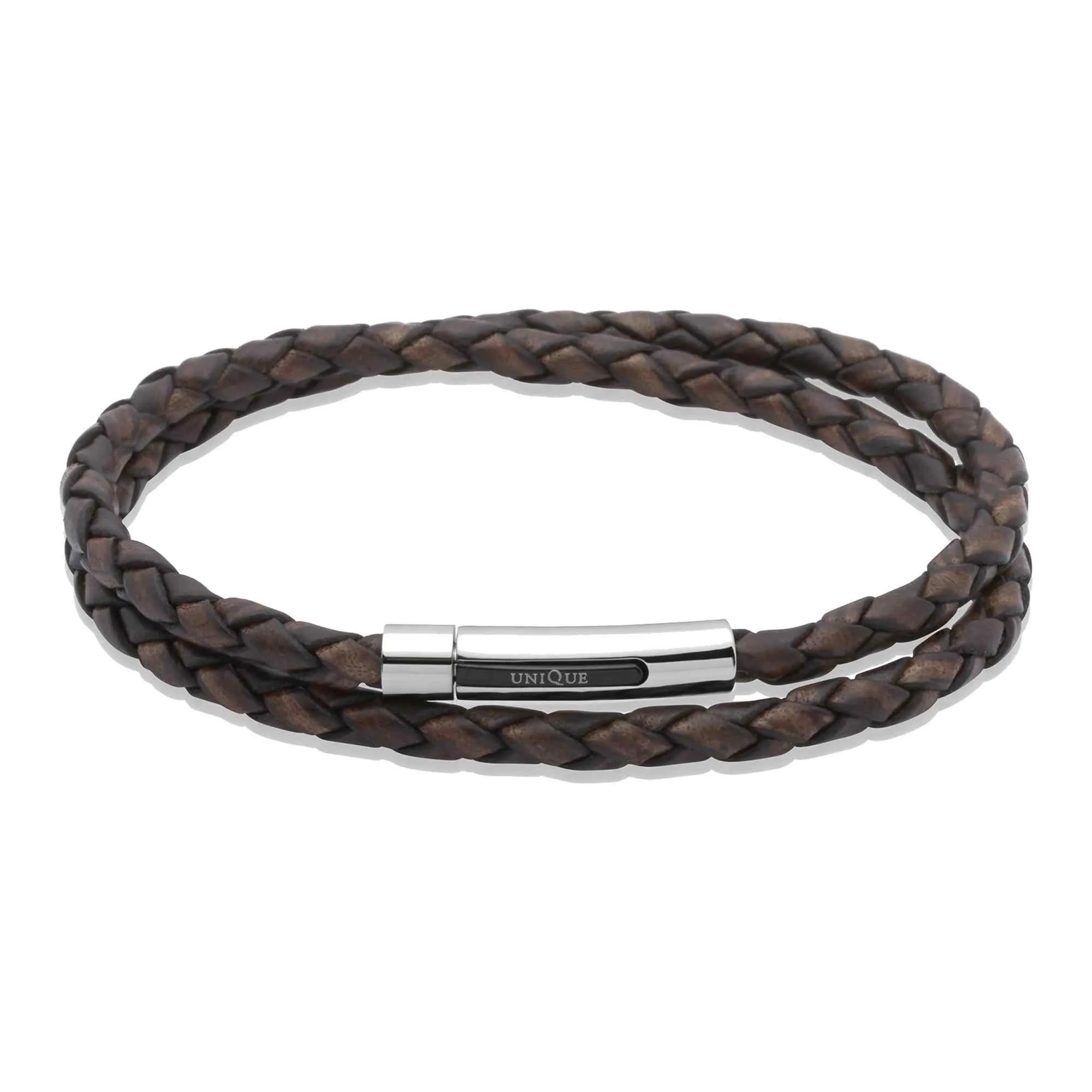 Unique & Co B171ADB/21CM Men's Leather Bracelet sold by H.S. Johnson